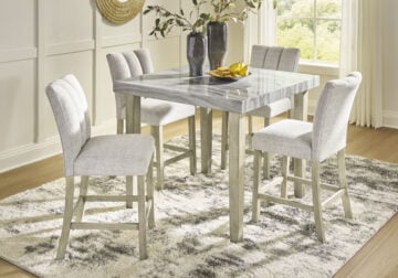 Larawyn Bisque 5pc. Counter Height Dining Set
