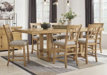 Havonplane Brown 7pc. Counter Height Dining Set