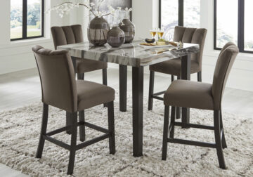 Jeshina Dark Brown 5pc. Counter Height Dining Set