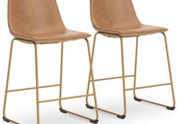Ciabori Toast/Gold Upholstered Barstool