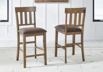 Urbinforte Light Brown Upholstered Barstool