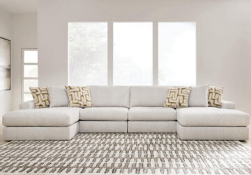 Kestrie Feathered 4pc. Double Chaise Sectional
