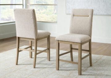 Lasinger Light Brown Upholstered Barstool