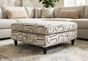 Durango Pewter Fossil Ebony Cocktail Ottoman