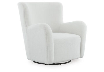 Rowenburg Cream Swivel Glider Accent Chair
