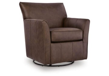 Braydunn Espresso Brown Swivel Glider Accent Chair