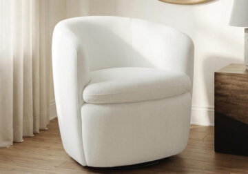 Leemont Snow Swivel Accent Chair