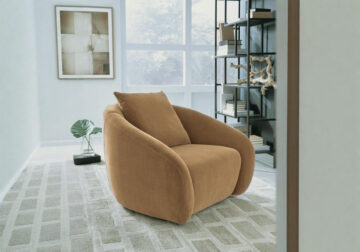 Yahya Camel Swivel Accent Chair