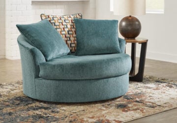 Laylabrook Teal Oversized Swivel Accent Chair