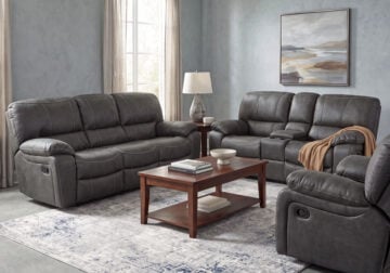 Tyner Slate Reclining Sofa Set