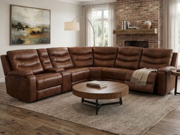Forte Tobacco Brown 6pc. Power Reclining Sectional