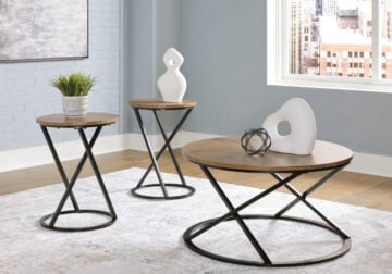 Cassbryn Brown/Black 3pc. Occasional Table Set