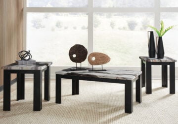 Jazmore Dark Brown 3pc. Occasional Table Set